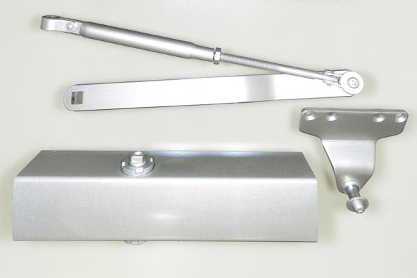 ドアクローザー　D型ブラケット　ストップ無し　色 : SV(シルバー)　22PD-SV