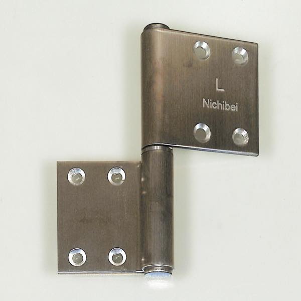 ニチベイ　KM丁番　(SUS製)　(L)　刻印 : Nichibei　1枚入　(外開き左丁番)