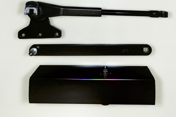 ドアクローザー　BLD4X15　室内側用:半外付型・ランマなし　ロンカラーガラスドア　色 : ブラック
