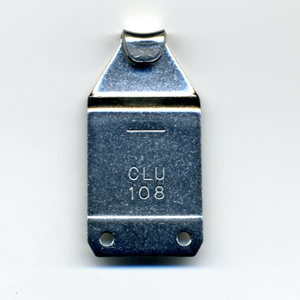 ビル用クレセント受け　　シルバー　CLU108　ビスピッチ:20mm　(SVQ194S01)