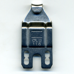 ビル用クレセント受け　　シルバー　CLU116　ビスピッチ:20mm