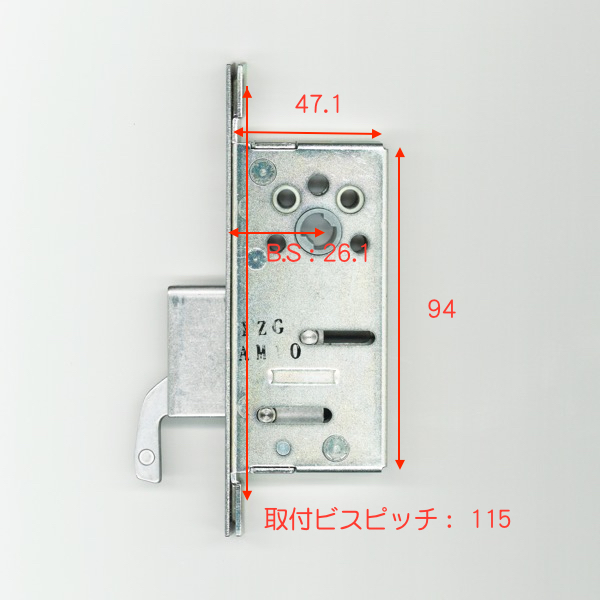 本締り錠(タップ無)　FK1045(旧番号:WD9253-00)　MIWA製
