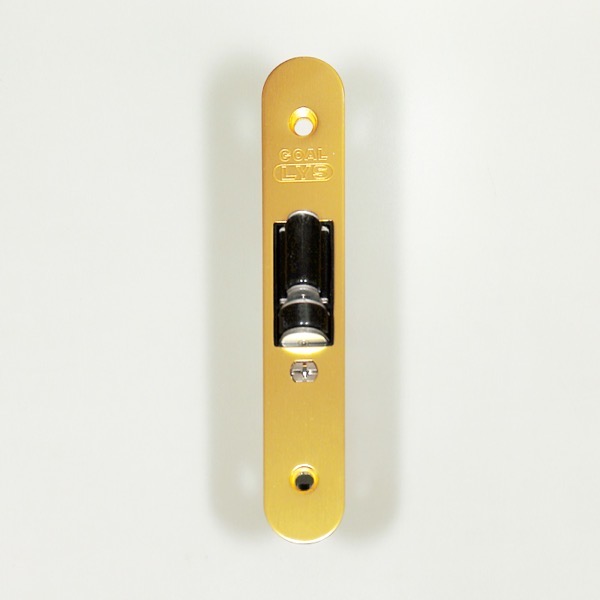 室内間仕切レバーハンドル錠用箱錠　仕上 : ゴールド　バックセット : 51mm　刻印 : LYS
