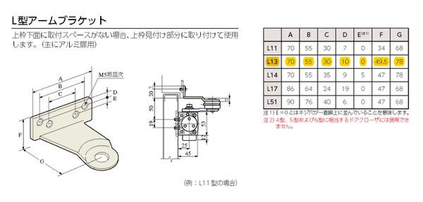 MIWA　ドアクローザー　M612PS-L13-MC　メタリックチャコール(MC)