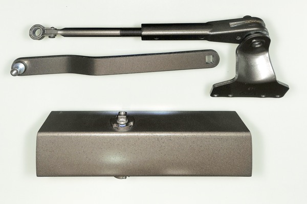 ドアクローザー　D型ブラケット　外装式ストップ付　色:メタリックブロンズ　S22PD-C1