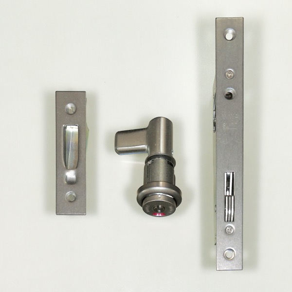 MIWA 引戸錠非常開装置付き　B/S24　ドア厚 : 29mmから33mm用