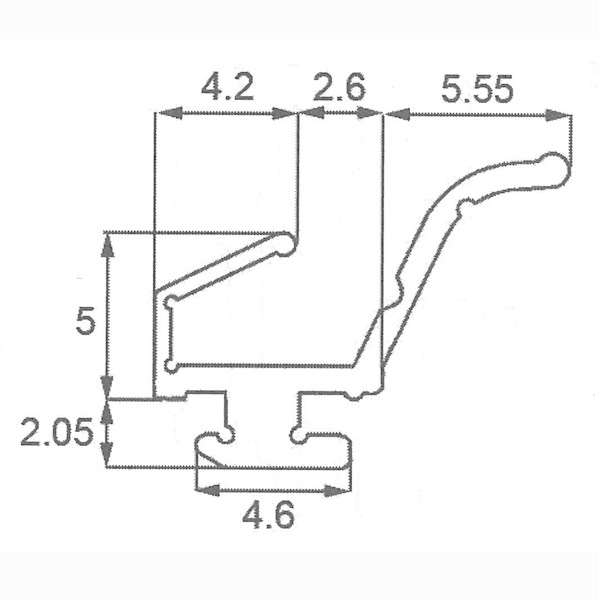 気密材 　1m単価　(日軽コード : WS1243R )　SVYT151LS01